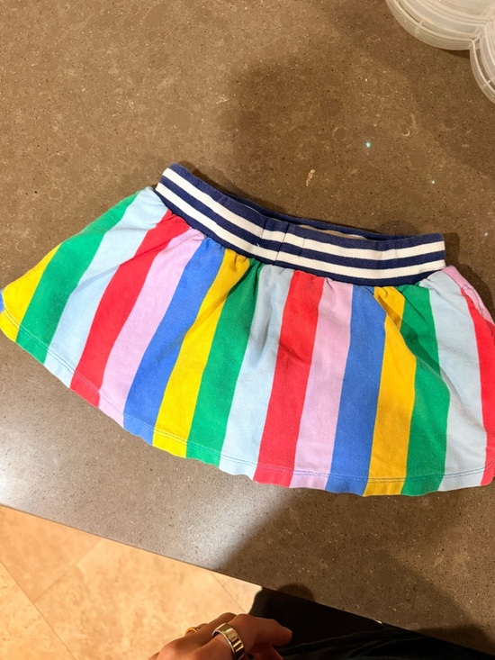 Mini Boden Other - Mini Boden navy blue striped waistband skirt shorts squort